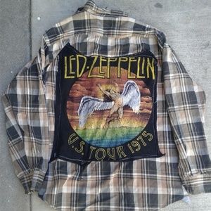 Handmade Led Zeppelin US TOUR 1975 orig.tee sew on